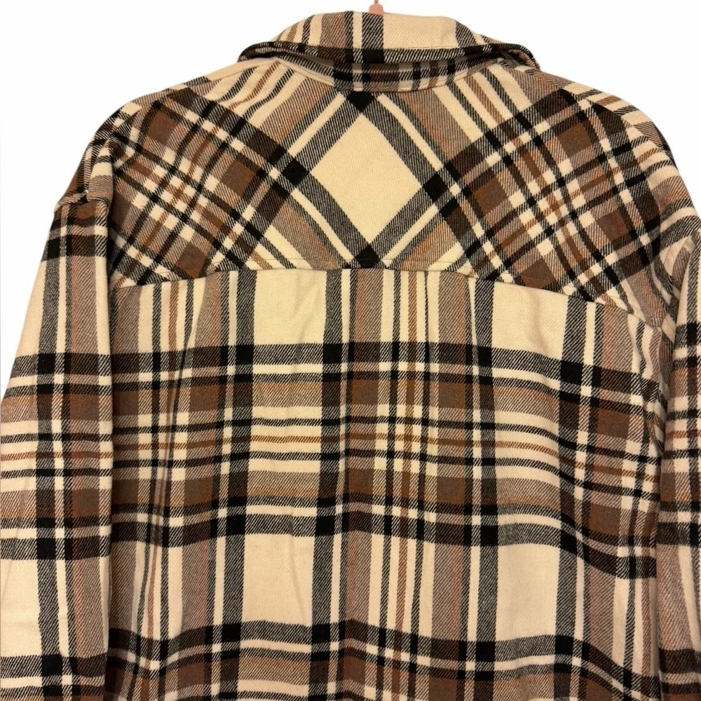 HFX Womens Plaid Shirt Jacket